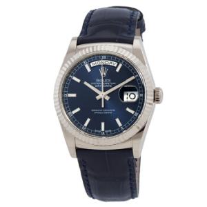 Preowned Rolex DayDate Automatic Chronometer Blue Dial Watch