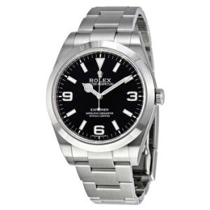 Preowned Rolex Explorer Automatic Chronometer Black Dial Watch 214270BKASO3