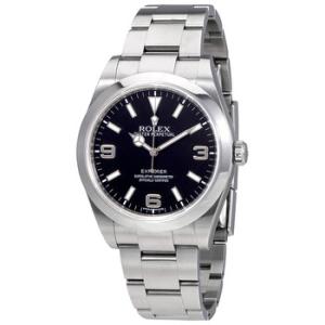 Preowned Rolex Explorer Black Dial Stainless Steel Oyster Bracelet Automatic Watch BKASO
