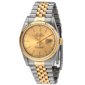 Preowned Rolex Oyster Perpetual Datejust TwoTone 18kt Gold and Steel Watch 16233J
