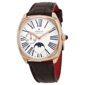 Preowned Zenith Heritage Star Moonphase Automatic Diamond Silver Dial Watch 22.1925.69201.C725