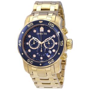 Pro Diver Chronograph Blue Dial 18kt Goldplated Watch