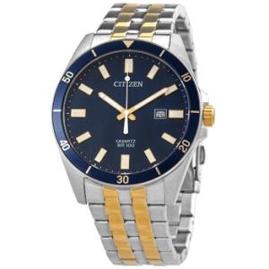 Quartz Blue Dial Twotone Watch BI505453L