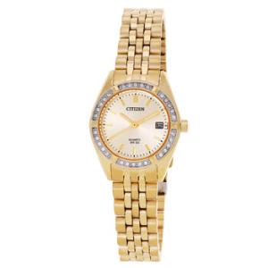 Quartz Crystal Gold Dial Watch EU606250P
