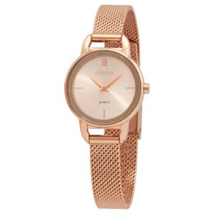 Quartz Rose Dial Rose Goldtone Watch EZ700351X