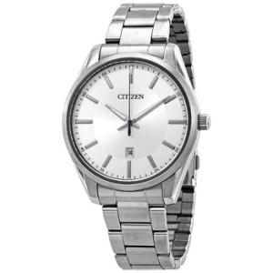 Quartz Silver Dial Stainless Steel Watch BI103053A