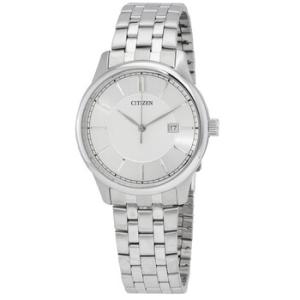 Quartz Silver Dial Stainless Steel Watch BI105056A