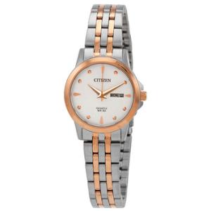 Quartz Silver Dial Twotone Watch EQ060553A