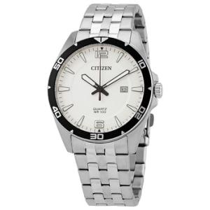 Quartz White Dial Stainless Steel Watch BI505151A