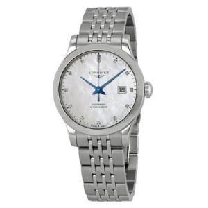 Record Automatic Chronometer Diamond White Mother of Pearl Dial Watch L2.321.4.87.6
