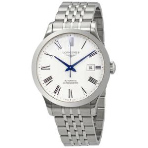 Record Automatic White Dial Watch L28214116