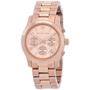 Runway Chronograph Quartz Rose Gold Dial Watch MK7324