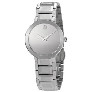Sapphire Quartz Silver Mirror Dial Watch