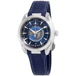 Seamaster Aqua Terra World Time Automatic Chronometer Blue Dial Watch 220.12.43.22.03.001