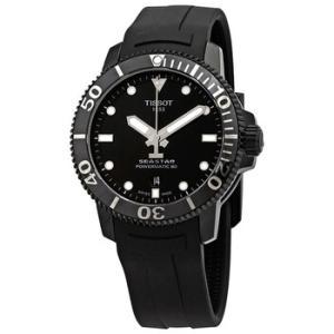 Seastar 1000 Black Dial Automatic Rubber Watch T120.407.37.051.00