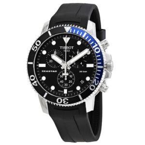 Seastar 1000 Chronograph Quartz Black Dial Batman Bezel Watch T120.417.17.051.02