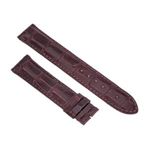 Shiny Burgundy Alligator Leather Strap