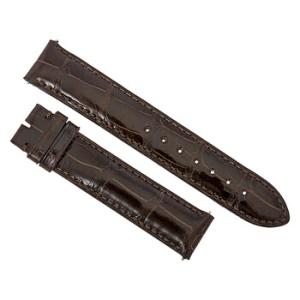 Shiny Dark Brown Alligator Leather Strap