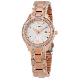 Silhouette Crystal Silver Dial Watch FE123352A