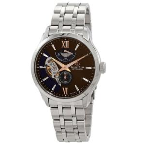 Star Automatic Open Heart Brown Blue Dial Watch REAV0B02Y00B