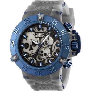 Subaqua Chronograph Quartz Black Dial Skull Watch