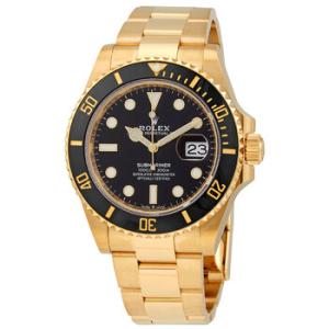 Submariner Black Dial 18K Yellow Gold Oyster Bracelet Automatic Watch 126618LNBKSO