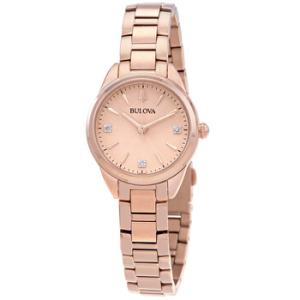 Sutton Diamond Rose Dial Watch 97P151
