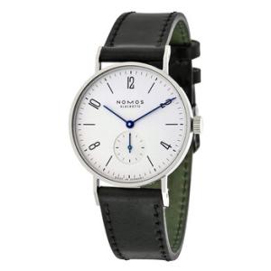 Tangente Galvanized White Dial Leather Watch