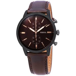 Townsman Chronograph Brown Satin Dial Watch FS5437