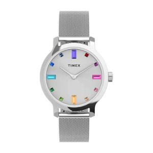 Transcend Quartz Crystal Silver Dial Watch TW2U92900