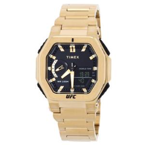UFC Colossus Alarm World Time Quartz AnalogDigital Black Dial Watch TW2V84500