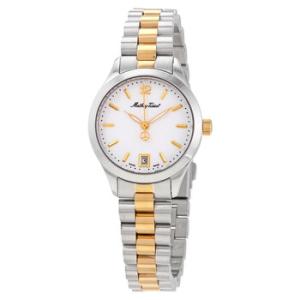 Urban White Dial Twotone Watch D411MBI