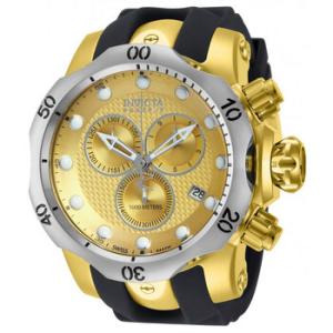 Venom Champagne Dial Black Polyurethane Gold Ionplated Watch