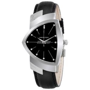 Ventura Black Dial Shield Shaped Watch H24411732