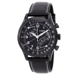 Waterbury Chronograph GMT Quartz Black Dial Watch TW2W48000