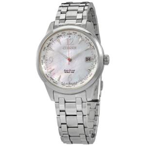 World Time Mother of Pearl Dial Watch FC800187D