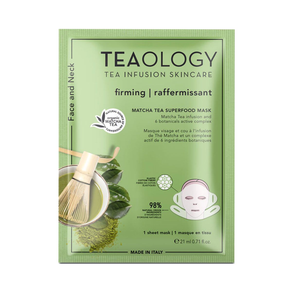 Teaology - თიოლოჯი Matcha ლიფტინგ ნაჭრის ნიღაბი 0919