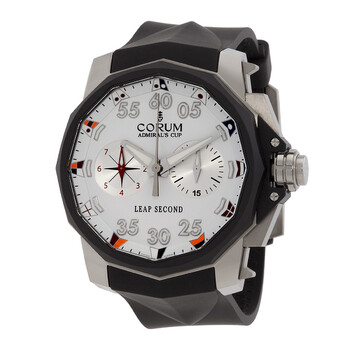 Admirals Cup Leap Second Foudroyante Chronograph White Dial Titanium Watch 895931060371AA92