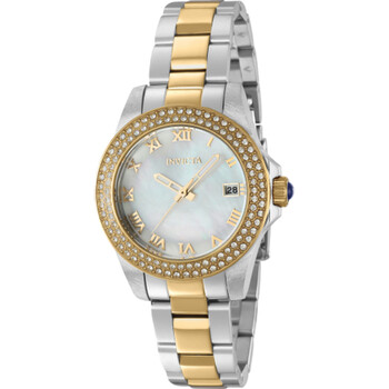 Angel Quartz Crystal White Dial Watch