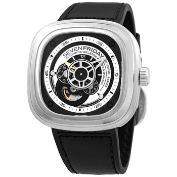 Automatic Black Leather Band Watch P1B01