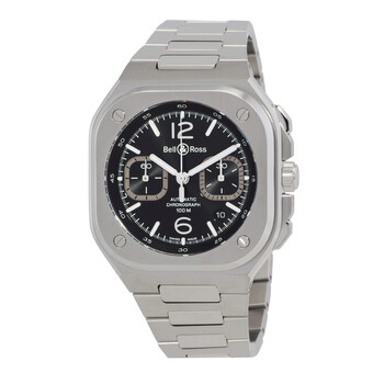 BR 05 Chronograph Automatic Black Dial Watch BR05CBLCSTSST