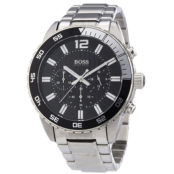 Black Dial Stainless Steel Watch