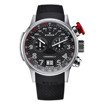 Chronorally  Chronograph Quartz Black Dial Watch 38001 TIN NRO3