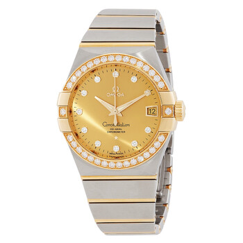 Constellation Automatic Chronometer Diamond Champagne Dial Watch 123.25.38.21.58.001