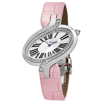 Delices de Cartier Silver Dial 18kt White Gold Watch WG800018