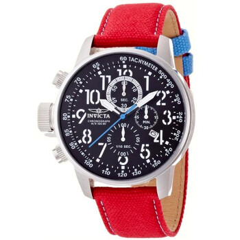 Force Lefty Chronograph Black Dial Red Nylon Lefty Watch