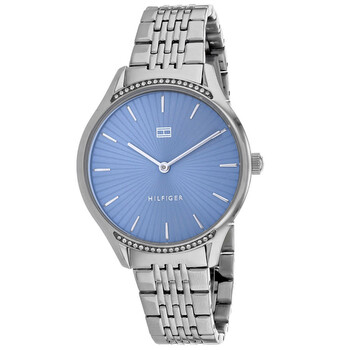 Gray Quartz Blue Dial Watch