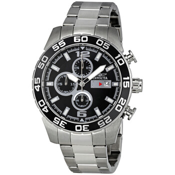 II Black Dial Chronograph Stainless Steel Watch