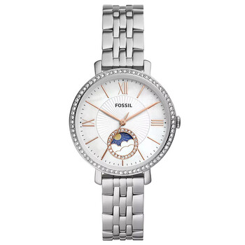 JACQUELINE Quartz Crystal White Mother of Pearl Dial Watch ES5164