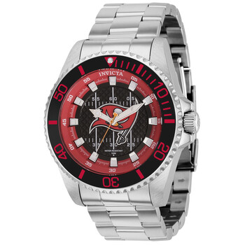 NFL Black and Red and Grey and White Dial Watch